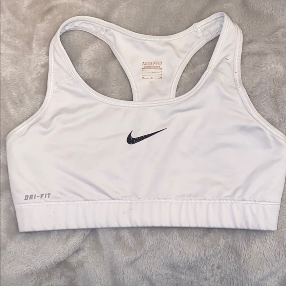 White Nike Sports Bra